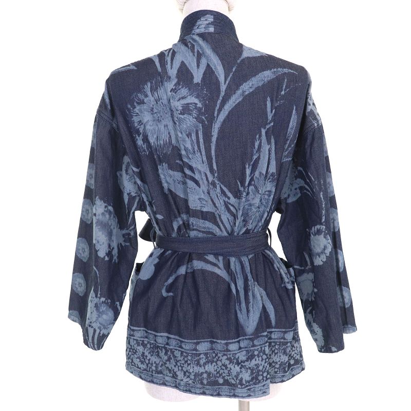 Christian DIOR 122v28a3389 100% Cotton BEE Embroidery Kimono-style Half-sleeved