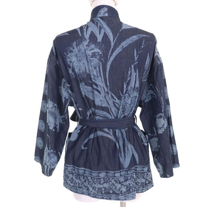 Christian DIOR 122v28a3389 100% Cotton BEE Embroidery Kimono-style Half-sleeved