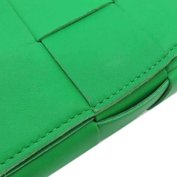 Bottega Veneta Shoulder Bag Candy Cassette Maxi Intrecciato Lambskin Green Gold