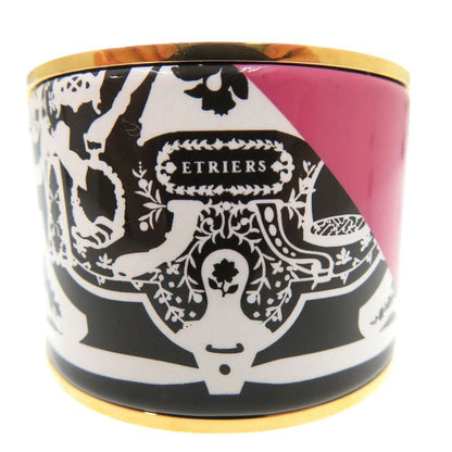 Hermes Emile GM Bangle Bracelet Charnière Enamel Gold 1874 Hermes