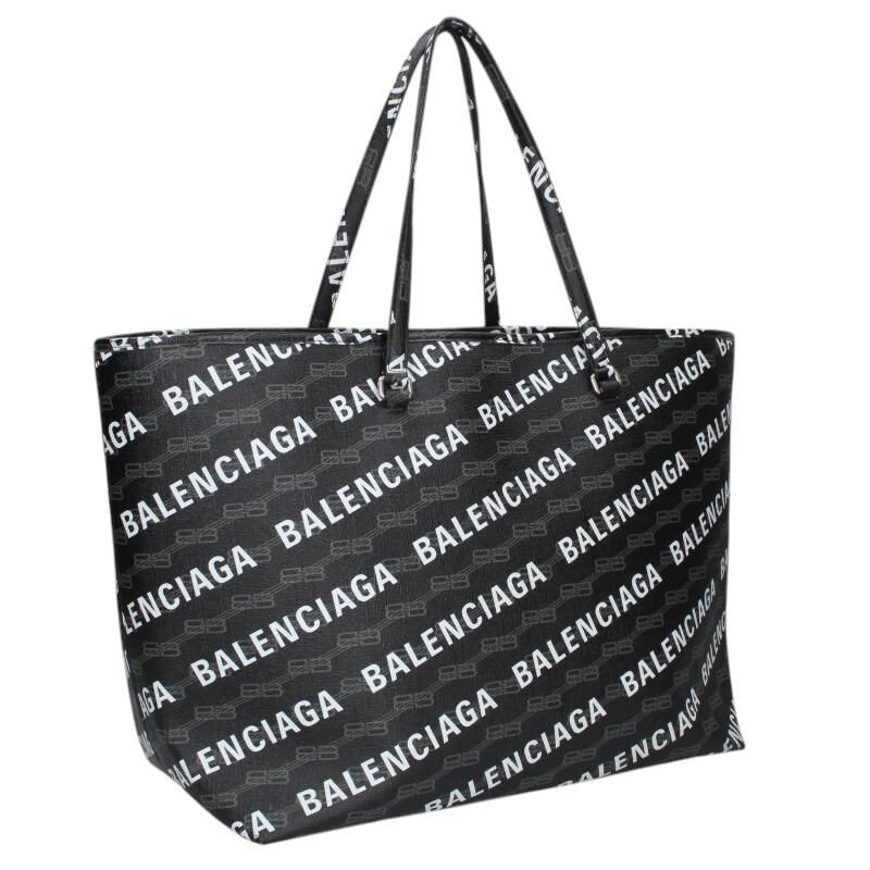 Balenciaga 702703 PVC Tote Bag With Logo All Over Men's