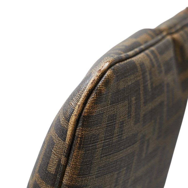 Fendi Zucca Crossbody Shoulder Bag 7va247 Khaki Brown PVC Leather Women Fendi