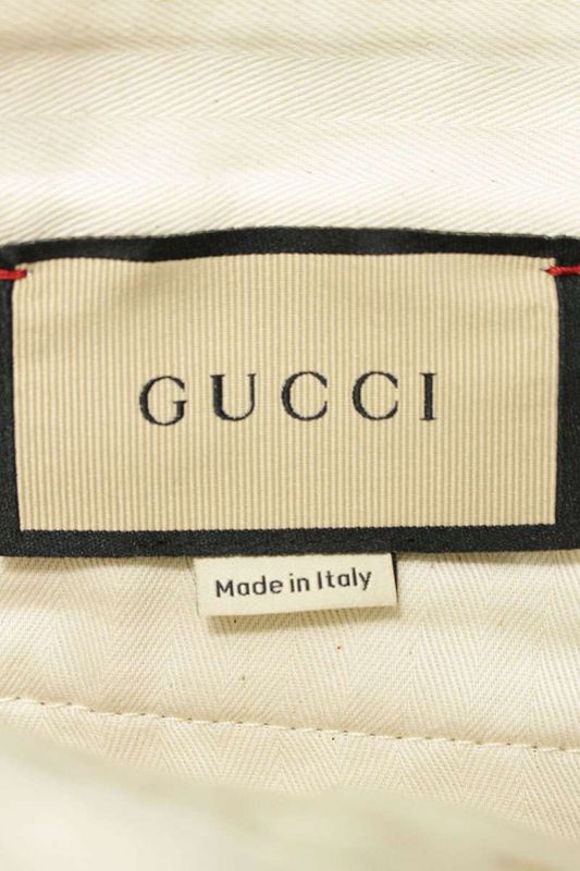 Gucci 717831 Xdcgp Logo Embroidery Cotton Work Long Pants Men 46