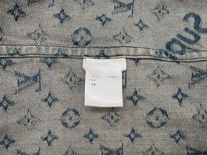 2254 Louis Vuitton Baseball Shirt Hdd92wall Monogram Denim Short Sleeve S Size