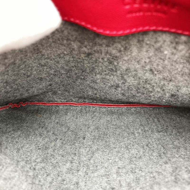 Celine Trio Shoulder Bag 0154 Crossbody Shoulder Dark Pink Red Leather Women's