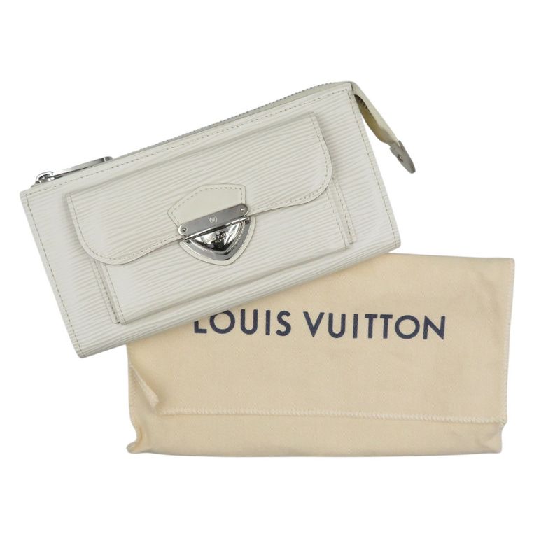 Louis Vuitton Portefeuille Astrid M6659j Epi Leather Silver Hardware Ivoire