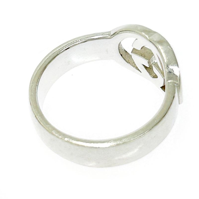 Gucci Silver Interlocking G Ring 5.4g 925 Engraved 304649 Ring with Box