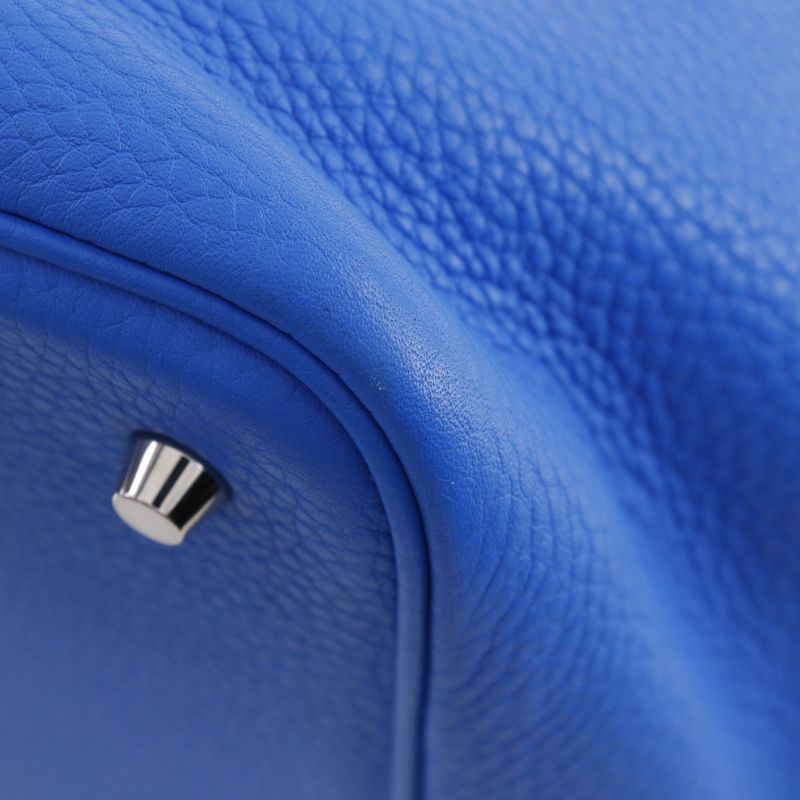 Hermes Picotin Lock MM Taurillon Clemence Blue Idylla Blue X Ladies Handbag