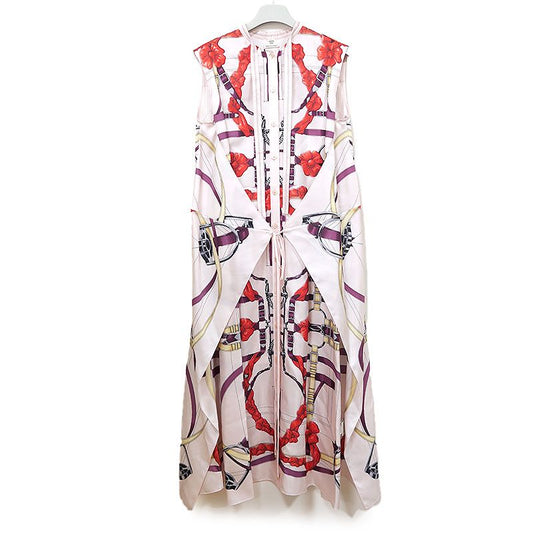 Hermes Sleeveless Dress 36 Silk 2018ss Pink