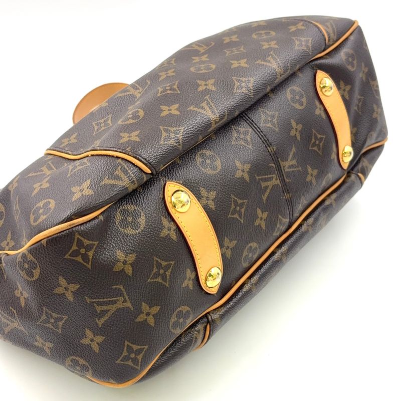 Louis Vuitton Galleria PM Monogram Leather × PVC Brown Shoulder Bag Gold M56382
