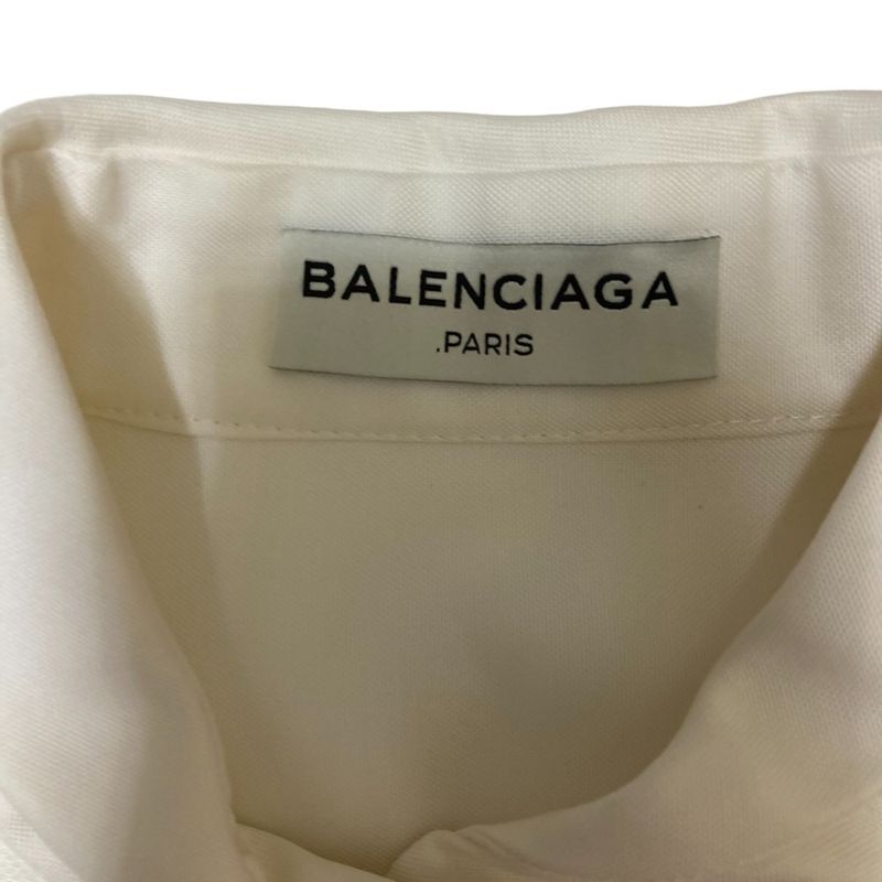 Good Quality Balenciaga Sleeveless Flared Long Shirt Dress 36 White Women Used