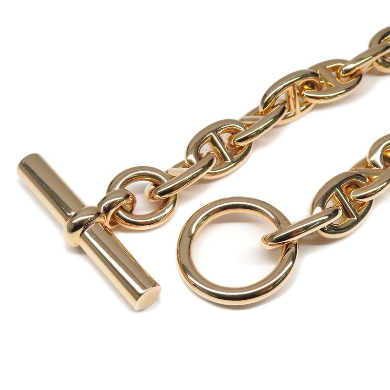 Hermes Necklace Chaine D'ancre PM 43 Pieces 43 Links Chain 18K Pink