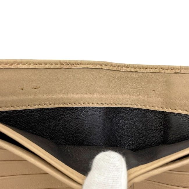 Gucci Fold Wallet With Beige Stripe Line 212090 Double Hook