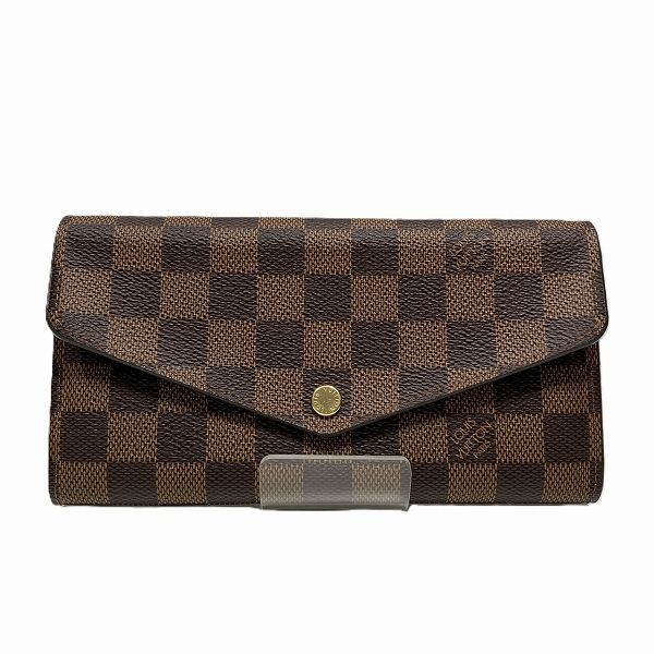 Louis Vuitton Damier Portefeuille Sarah N63209 Long Wallet Unisex