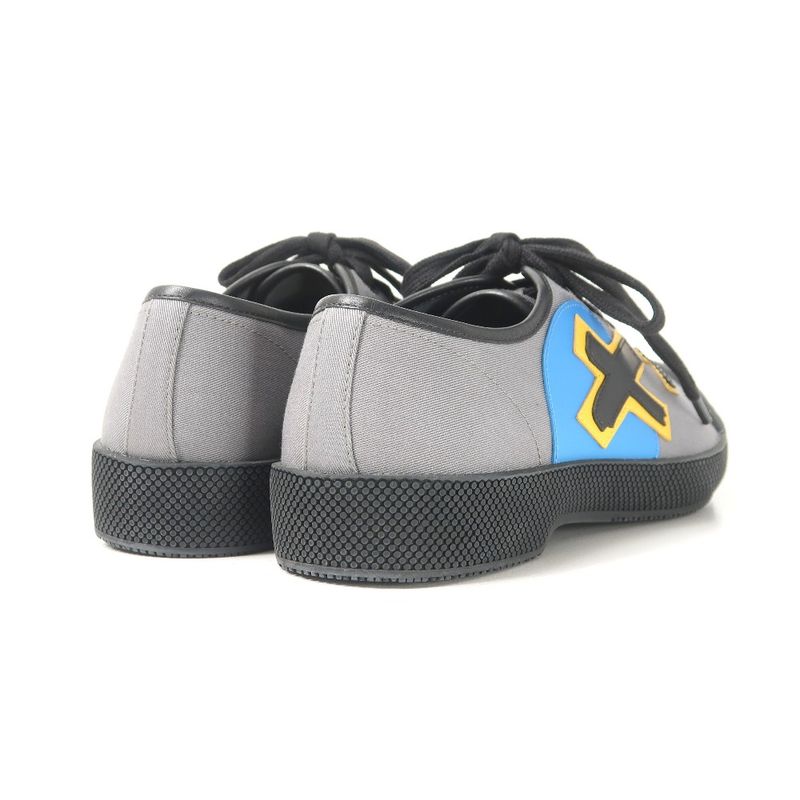 Prada Sneakers Size 5 1 2 Low Cut Rubber Wappen Leather Shoes 20250610 Ra5022