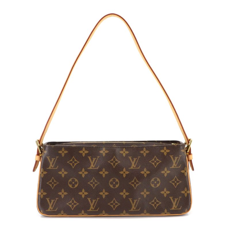 Louis Vuitton Monogram Vivacite MM Shoulder Bag Brown M51164 Gold Hardware