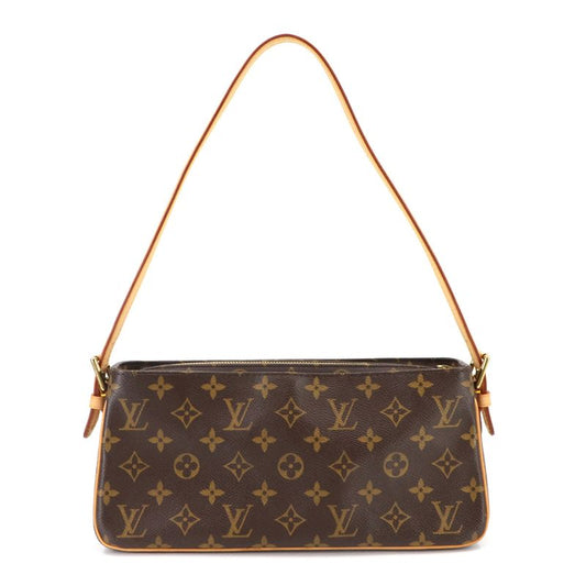 Louis Vuitton Monogram Vivacite MM Shoulder Bag Brown M51164 Gold Hardware