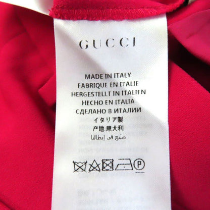 Gucci 529540 Waist Floral Center Press Cropped Pants With Shell Logo Button