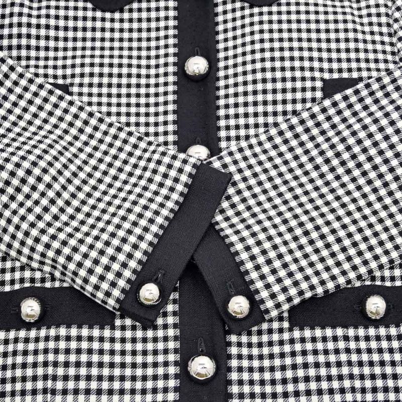 Gucci Tweed Jacket Size 40 White Navy Red 660820 Long Sleeve Women's