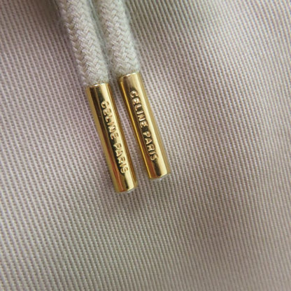 Celine 2p06a539w Triomphe Gold Button High Waist 100% Cotton Loose Fit Cargo