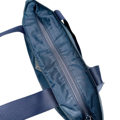 Prada Commuter Tote Bag Large Enough for A4 Size Blue