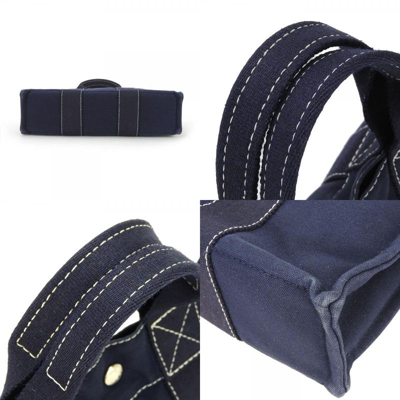Hermes Handbag Tote PM Deauville Canvas Navy Casual Women Men Hermes