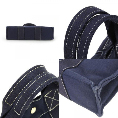 Hermes Handbag Tote PM Deauville Canvas Navy Casual Women Men Hermes