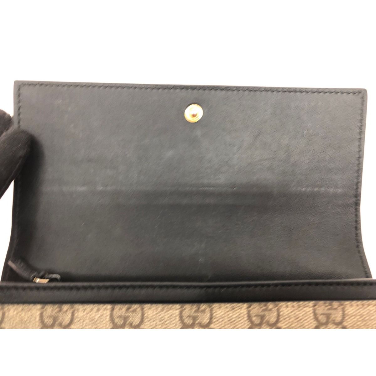 Gucci Unisex Long Wallet GG Supreme Continental Wallet 410100 Beige X
