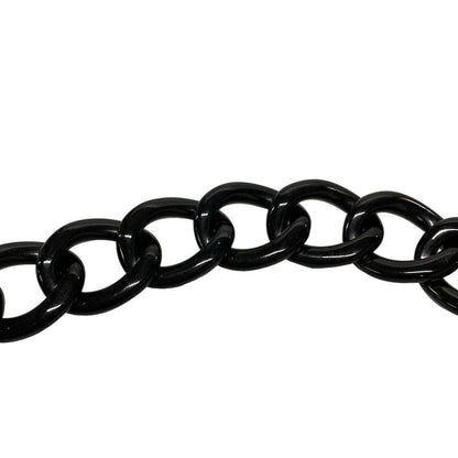 Chanel Shoulder Bag Window Line Clear X Black Plastic Chain Shoulder