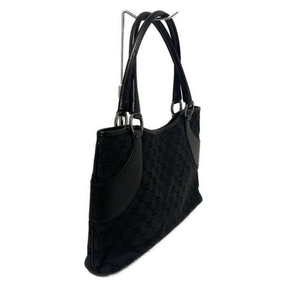 Gucci Tote Bag GG Pattern 113015 Black Leather