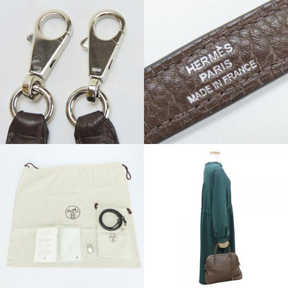 Hermes Handbag Bolide 31 Togo Chocolat Dark Brown Silver Hardware 2WAY Shoulder