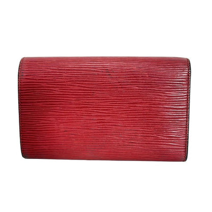 Louis Vuitton Epi Porte Monet Vieux Trésor M63507 Castilian Red Leather