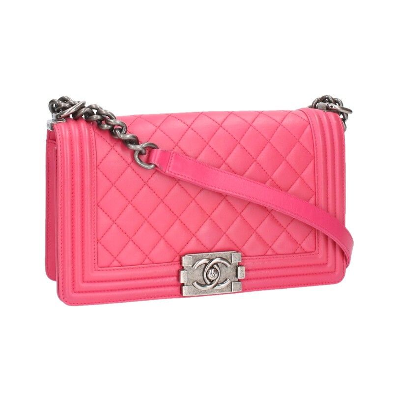 Chanel Boy Chanel Coco Mark Quilted Shoulder Bag Women