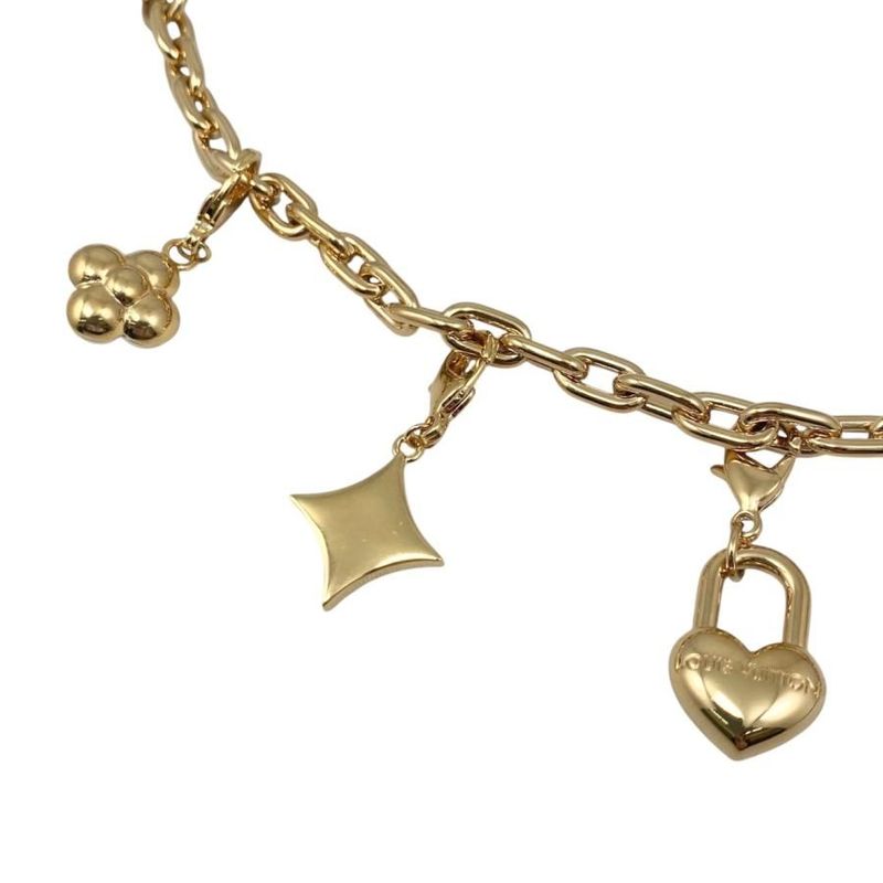 Louis Vuitton Bag Charm - LV Charm M02943 Monogram - Flower Padlock Gold Louis