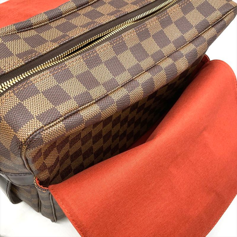 Louis Vuitton Naviglio Shoulder Bag Damier Ebène N45255 Brown Gold Hardware