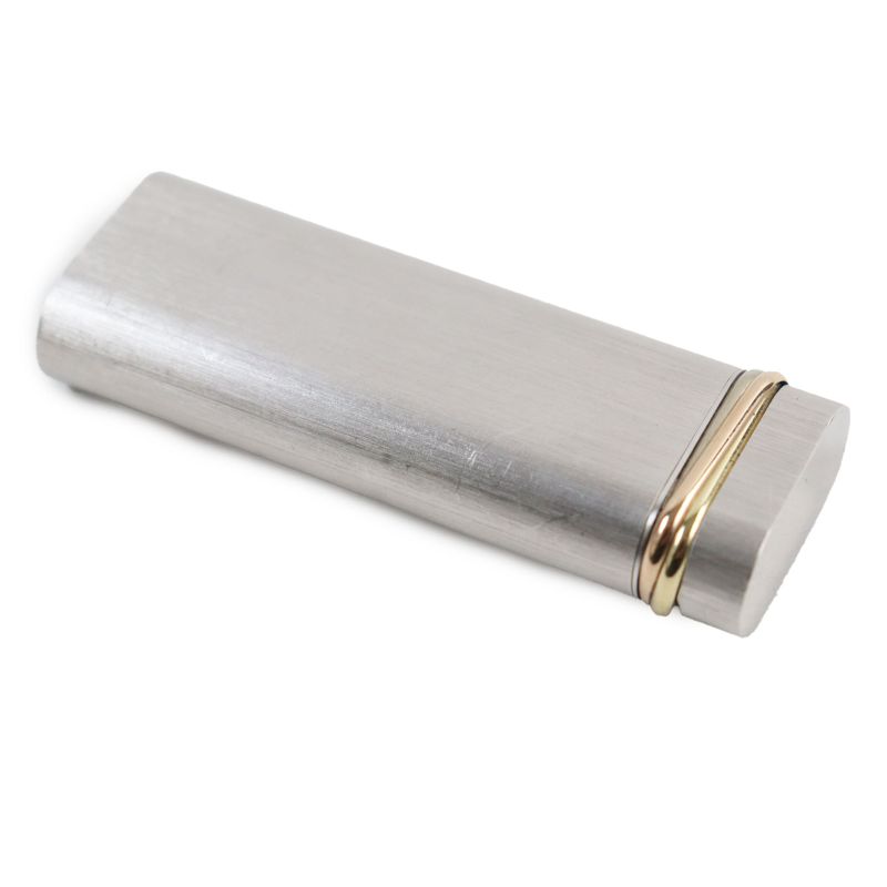 Cartier Trinity Hairline Oval Roller Smoking Tool Gas Lighter