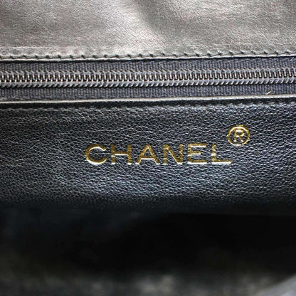 Chanel Old Vintage Matelasse Leather Shoulder Bag Black