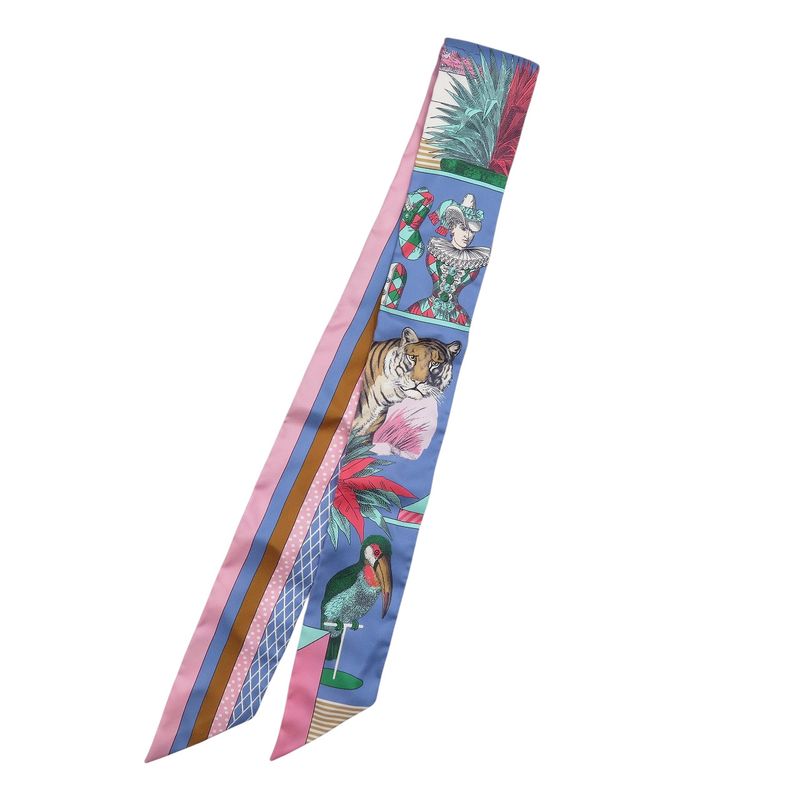 Hermes Twilly Grand Theatre Nouveau Silk Scarf 1134 Hermes