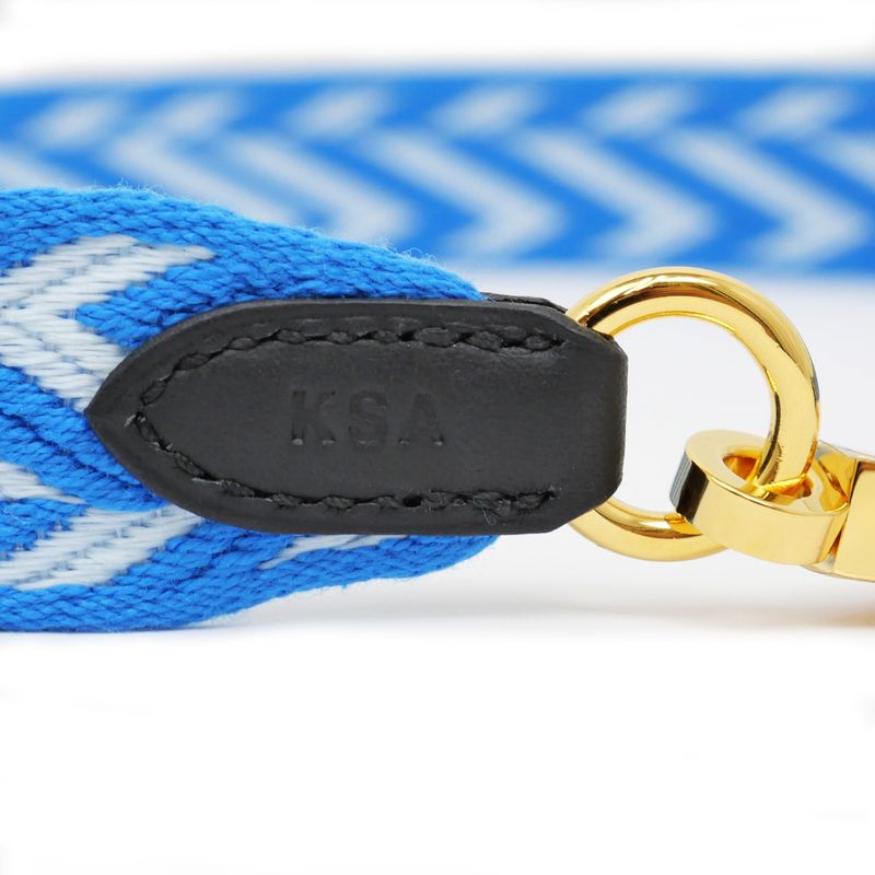Hermes Bandouliere Sangle Zigzag 25 mm (0.98in) Toile Swift Blue - White