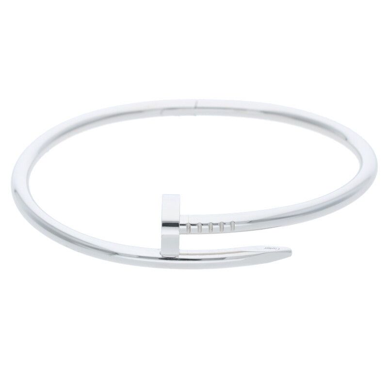 Cartier New Shape Juste UN CLOU Bracelet 18K White Goldbracelet Mens 18