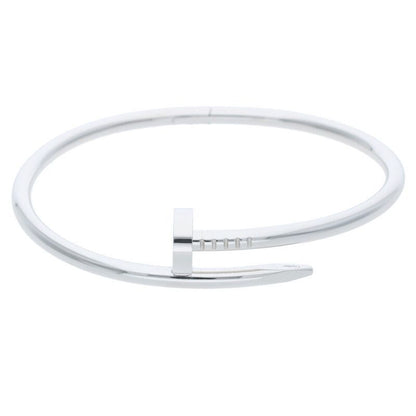 Cartier New Shape Juste UN CLOU Bracelet 18K White Goldbracelet Mens 18