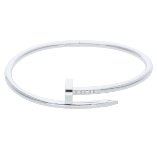 Cartier New Shape Juste UN CLOU Bracelet 18K White Goldbracelet Mens 18