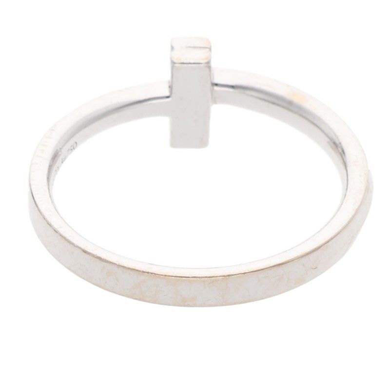 Tiffany & Co 18K White Goldt One Narrow White Gold Ring Men's Size 16.5