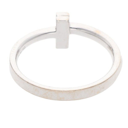 Tiffany & Co 18K White Goldt One Narrow White Gold Ring Men's Size 16.5