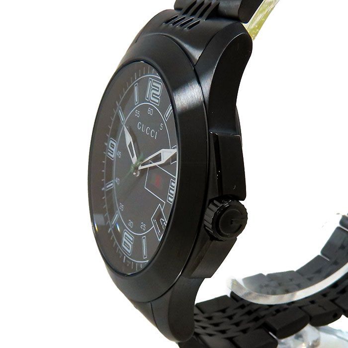 Gucci G-timeless 126.2 Black Dial SS Stainless Steel Battery Operated Automatic