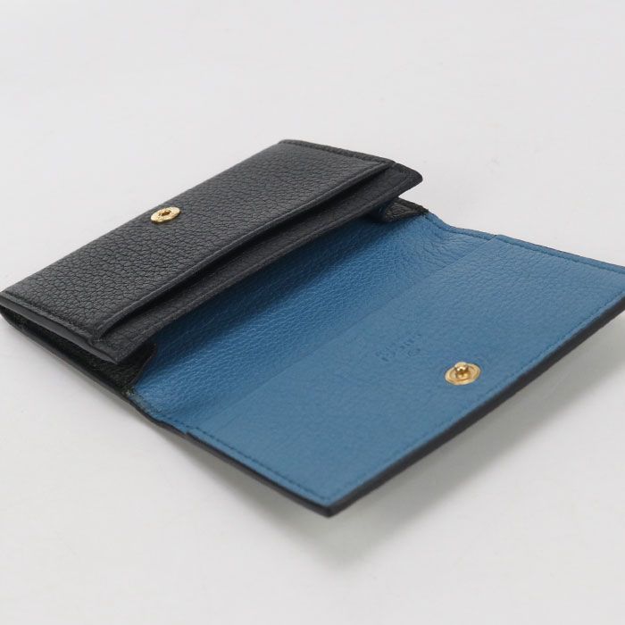 Gucci Logo 739389 Business Card Holder Leather Unisex