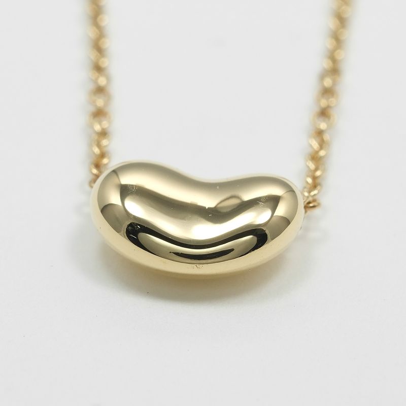 Tiffany & Co Bean 9mm (0.35in) Model 18K Yellow Gold Ladies 3.6g Necklace