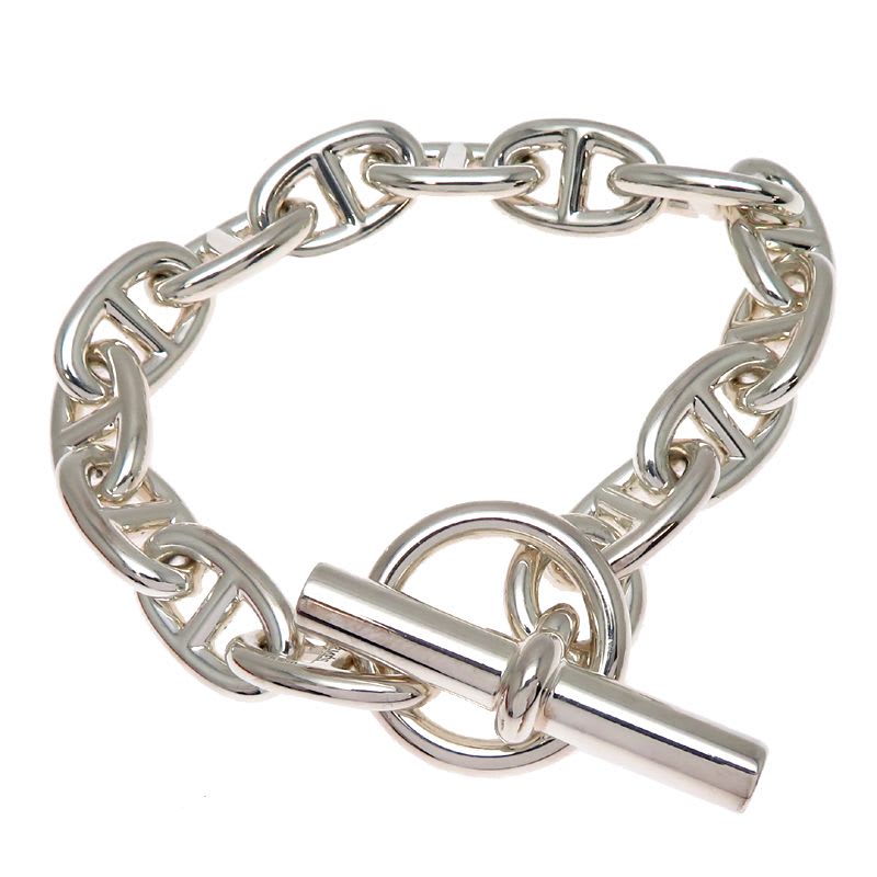 Hermes Chaine d'Ancre Sterling Silver Bracelet