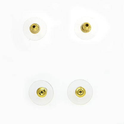 Chanel Flower Motif Earrings Pair Abc244 Pink Black Gold Color Accessori