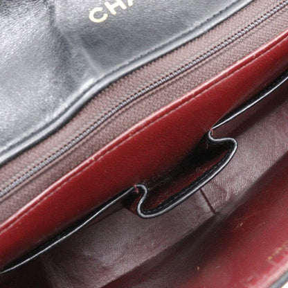 Chanel Chain Shoulder Matelasse Double Chain Lambskin Black Ladies Shoulder Bag